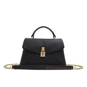 NWT Ted Baker Poppy Mini Satchel Bag Black Ocean